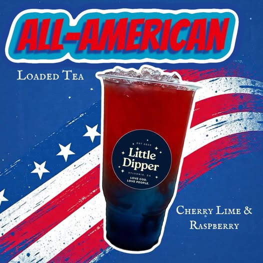 Loaded tea graphic from Little Dipper Coffee and Ice Cream